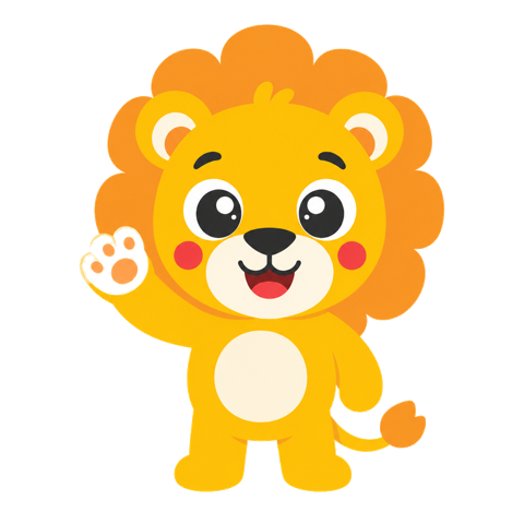 Babil the lion waving